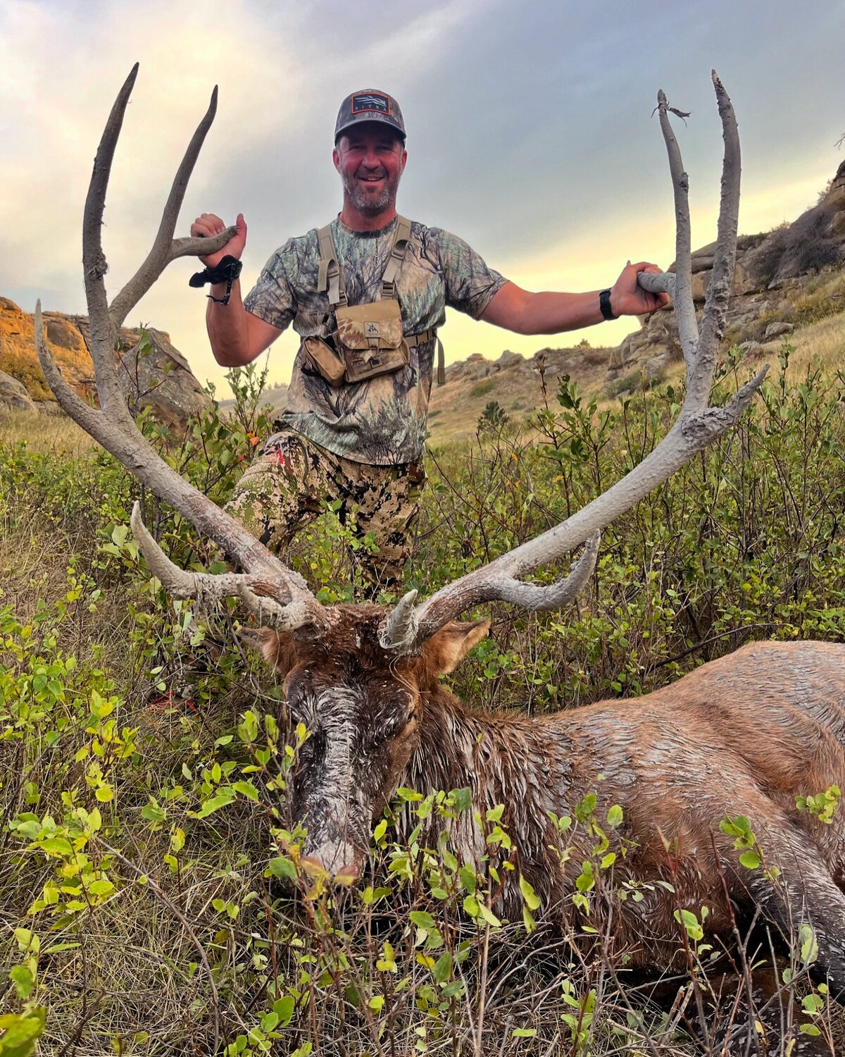 Client with trophy elk